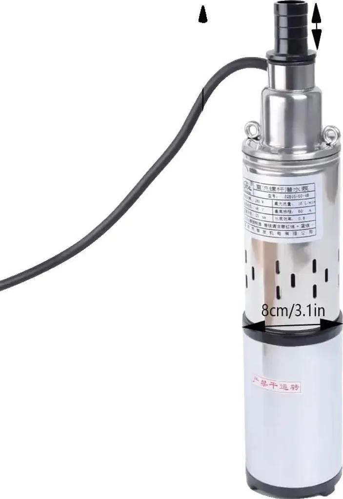 Pompe submersible 48V anti-corrosion inox pour zones sans électricité