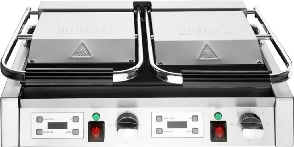 Buffalo Double Contact Grill Plaques Côtelées L519 Performance Pro