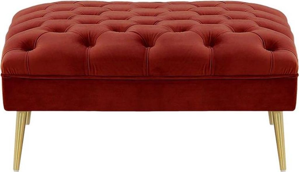 Polsterhocker Chesterfield Modern-Velluto 7-gold metallisch