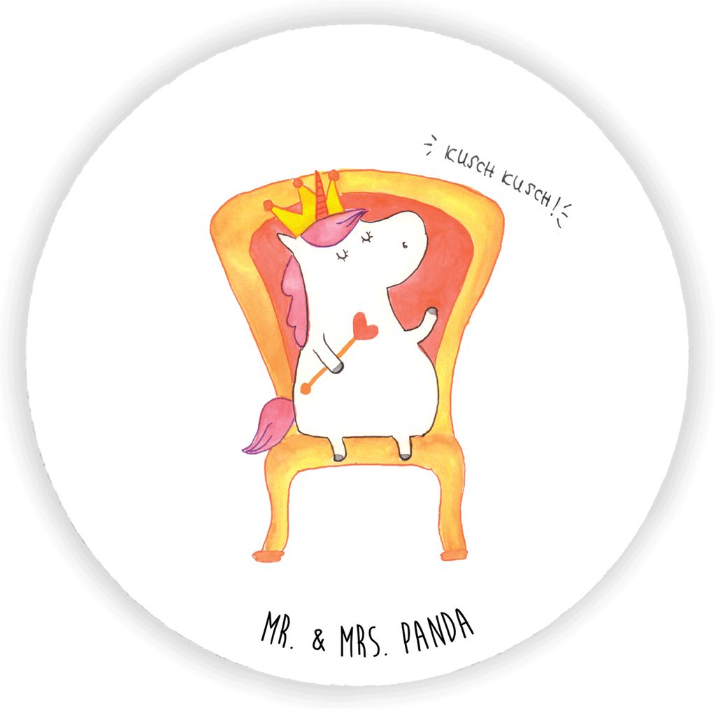 Mr. & Mrs. Panda magnet Einhorn Prinzessin - Weiß - Geschenk, rundmagnet, Geburtstag, für kühlschrank, Unicorn, Memohalter, Kühlschrankmagnet, ...