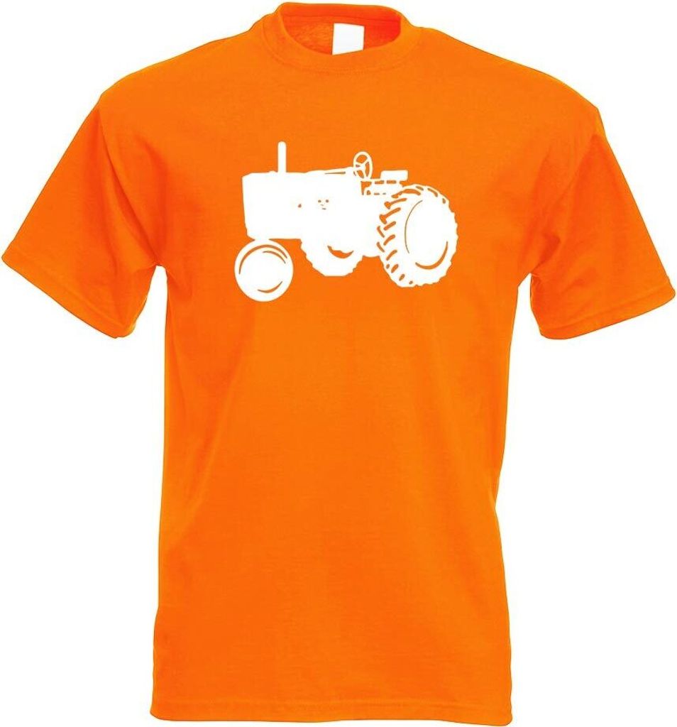 Kiwistar - T-Shirt - orange - Traktor - Schlepper - Großtraktor Herren Funshirt Bedruckt Design Sprüche Spruch Motive - mit Motiv Bedruckt - Funs...