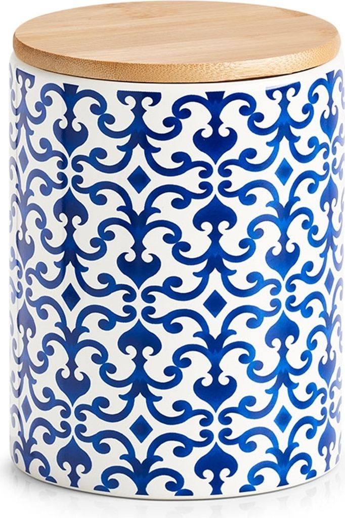 ZELLER Keramik Krug Marokko 900ml, blau-weiß 11x15,3cm Produktbild 