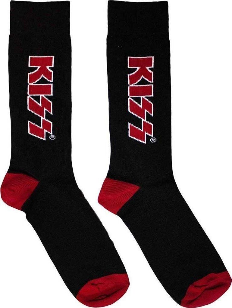 Kiss Red Logo Black 39-45 Socken