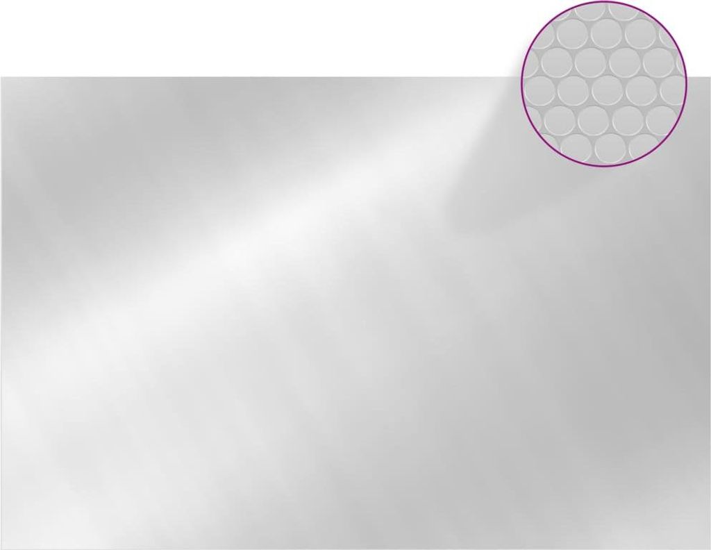 vidaXL Rechteckige Poolabdeckung 600x400 cm PE Silbern