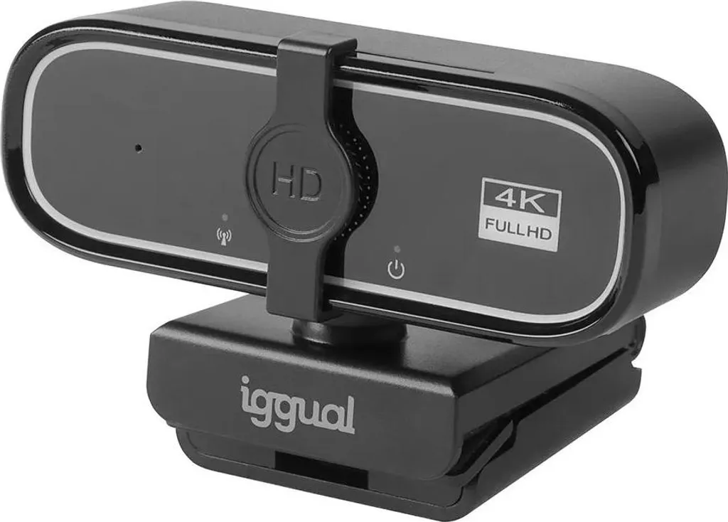 Webcam 4K Ultra HD iggual Business Pro View pour appels vidéo en 8MP