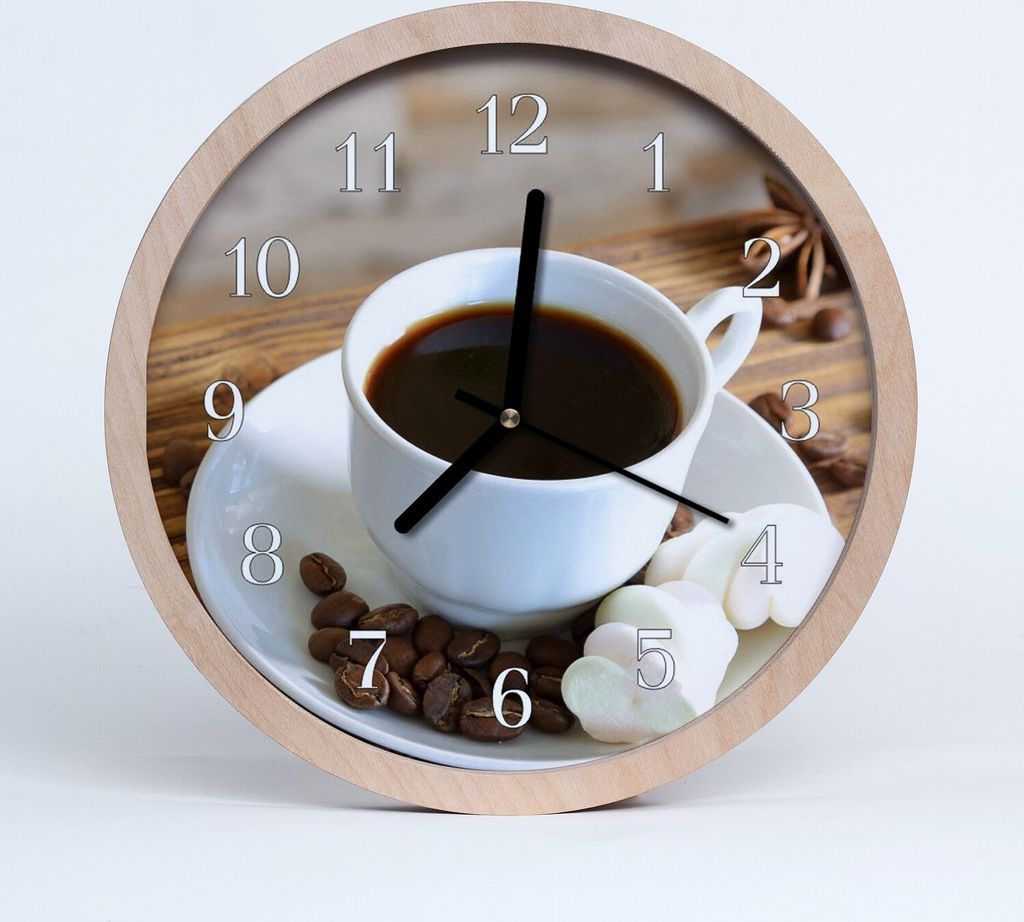 Holzuhr 30fi cm wanduhr - Runde Kaffee