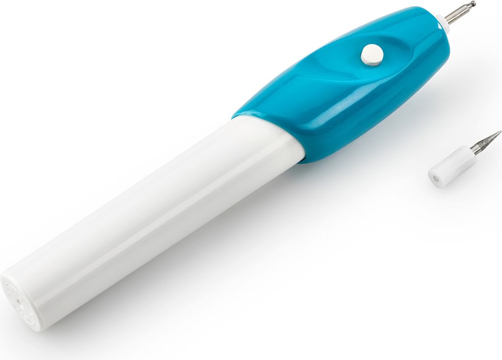 SELVA Gravurstift mit 2 Aufsätzen – ergonomisch geformt – kinderleichte Anwendung – auch für extrem harte Materialien wie Metall, Glas und ...