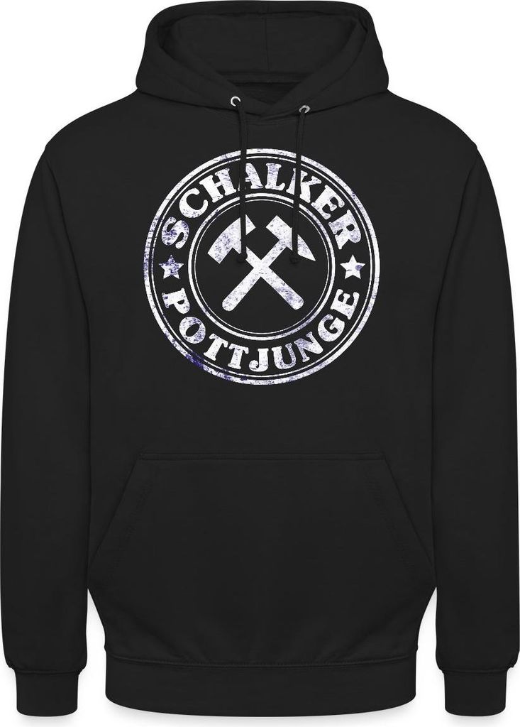 Spreadshirt Schalker Pottjunge | Ruhrpott Geschenke | Pottliebe Uni Hoodie, 4XL, Schwarz