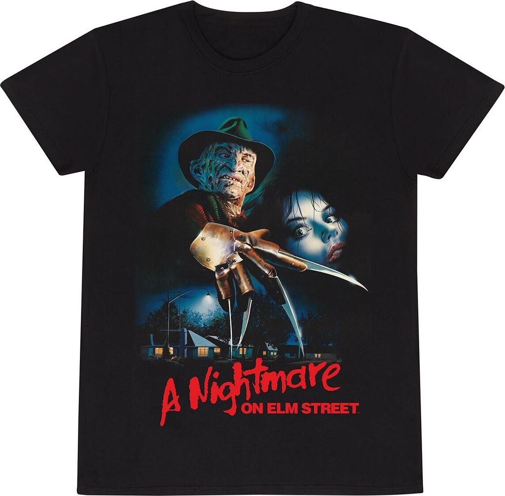 A Nightmare On Elm Street - T-Shirt Logo für Herren/Damen Uni HE1940 (4XL) (Schwarz)