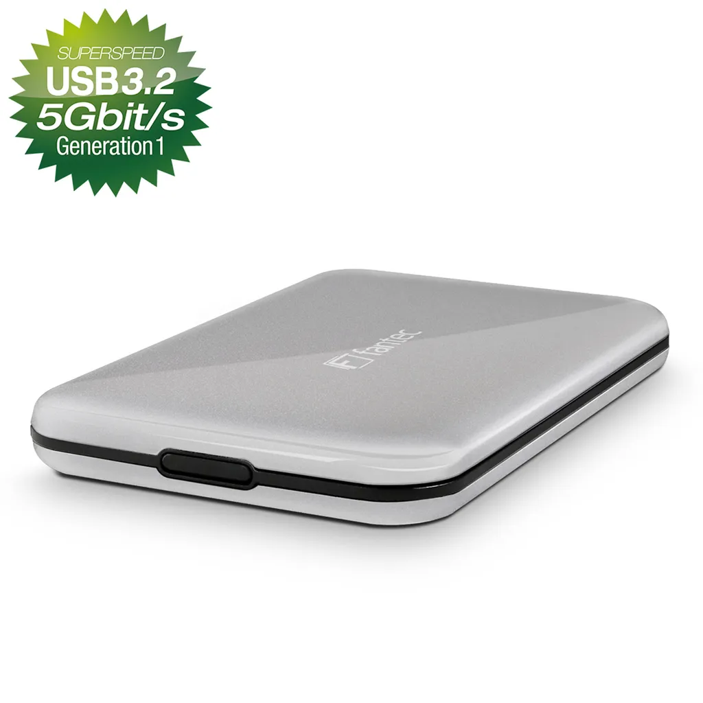 Box Esterno 2.5 SATA Fantec ALU-25U3 USB 3.2 Argento Alluminio