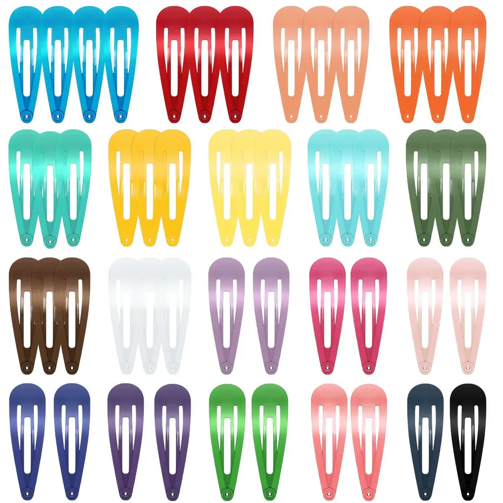 Pinces clic-clac cheveux 5 cm lot de 50 petites barrettes de couleur