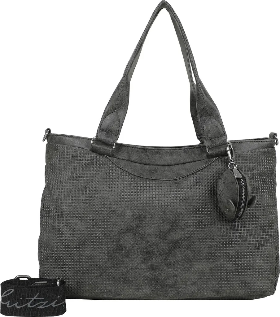 Fritzi aus Preußen Joly Waffly Borsa a Tracolla Black Grigio Scuro Vegan