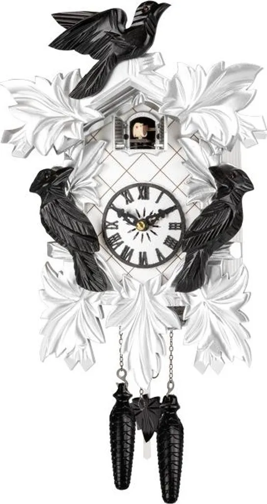 Horloge Coucou pour Salon : Décoration en Noyer avec Mélodies et Quartz
