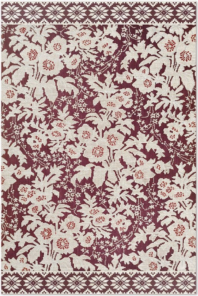 Seide von Sir Matthew Digby Wyatt – Vinylteppich – 140x210 cm – Indoor Teppich – Flur – Pflegeleicht – Modern