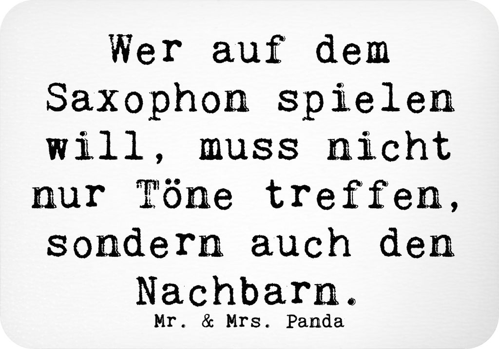 Mr. & Mrs. Panda magnet Spruch Saxophon Spieler - Weiß - Geschenk, Musikhumor, Lernen, Dekomagnet, Saxophonlernen, haftmagnet, Blues, whiteboardma...