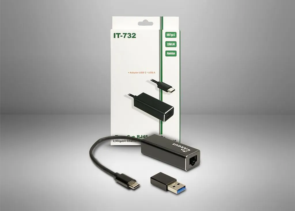 Adaptateur LAN Argus IT-732 Inter-Tech USB-C vers Gigabit Ethernet RJ45