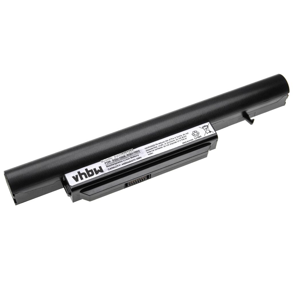 vhbw Akku Ersatz für Hasee 921600009, CQB912, CQB913, CQB916, CQB917, SQU-1002, SQU-1003 für Notebook (4400mAh, 11,1V, Li-Ion, schwarz)