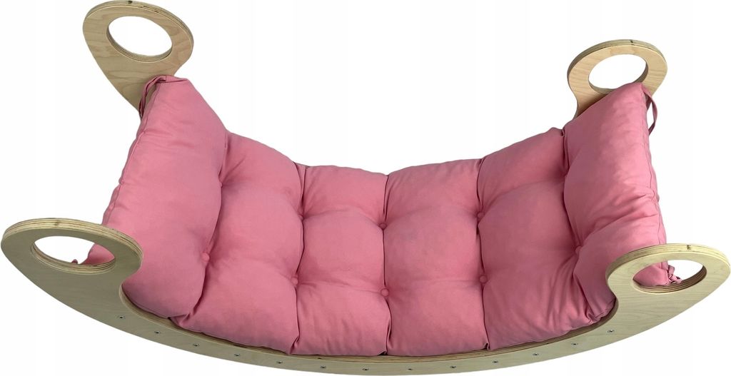 Kinderwippe Dekokissen Rosa XL - 120 x 60 x 8 cm, für Jungen und Mädchen ab 6 Monaten, mit hochwertiger Schaumstoff- und Stoffverarbeitung