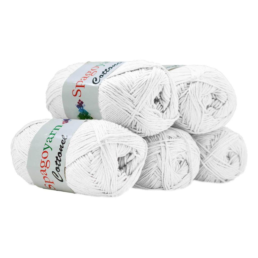 Strickgarn Baumwolleel Uni 5 x 100g Häkelgarn Strickwolle Produktbild 