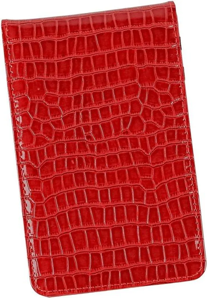 Carnet de score de golf rouge avec stylo et mètre ruban en cuir PU