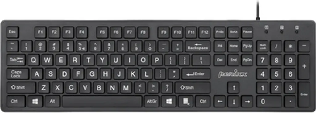 Perixx PERIBOARD-117 Clavier Filaire PS2 Noir avec Layout QWERTZ Allemand