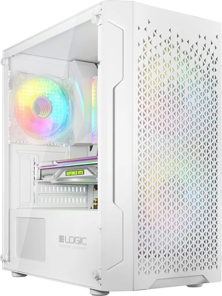 Mini Tour PC Gaming Logic Aramis ARVB Blanc avec USB 3.0 Haute Vitesse