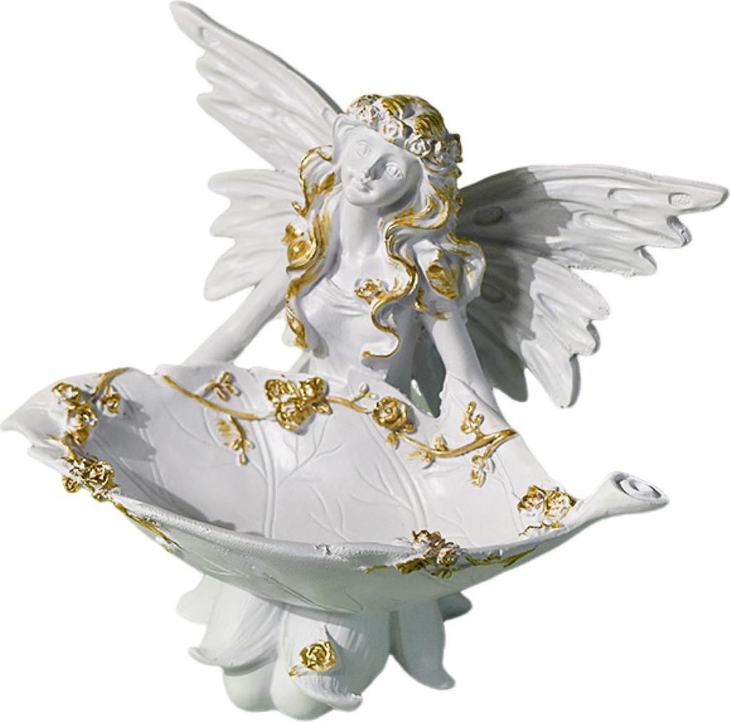 Blumenfee-Figur, Engelsmädchen, Harzstatue, Skulptur, Heimbüro, Innen- und Außenbereich, Garten, geflügelte Elfe, Schreibtisch-Dekoration, Orna...