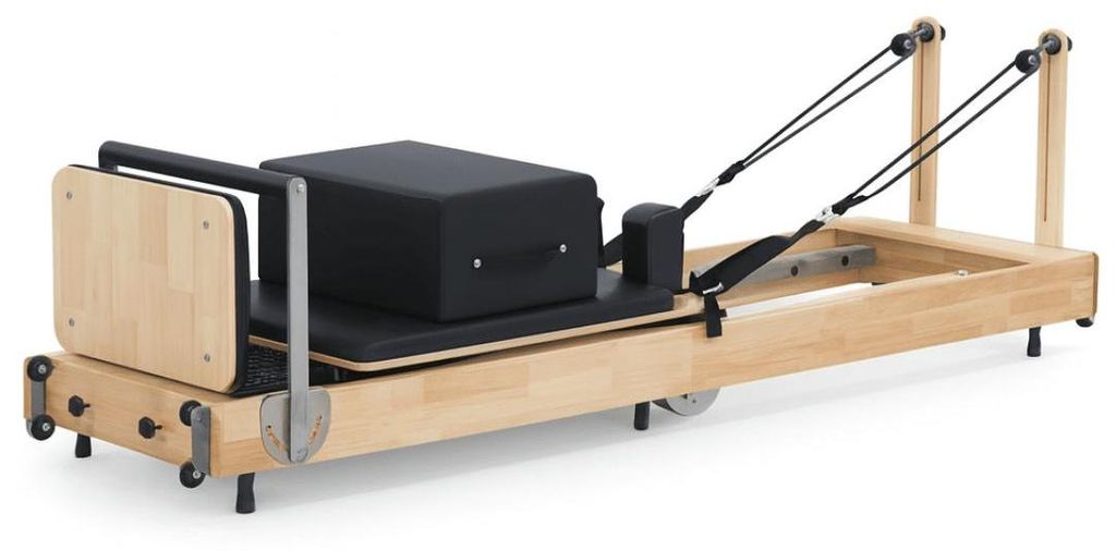 PH Fitness Reformer Pilates en bois, pliable – bois massif Image du produit 
