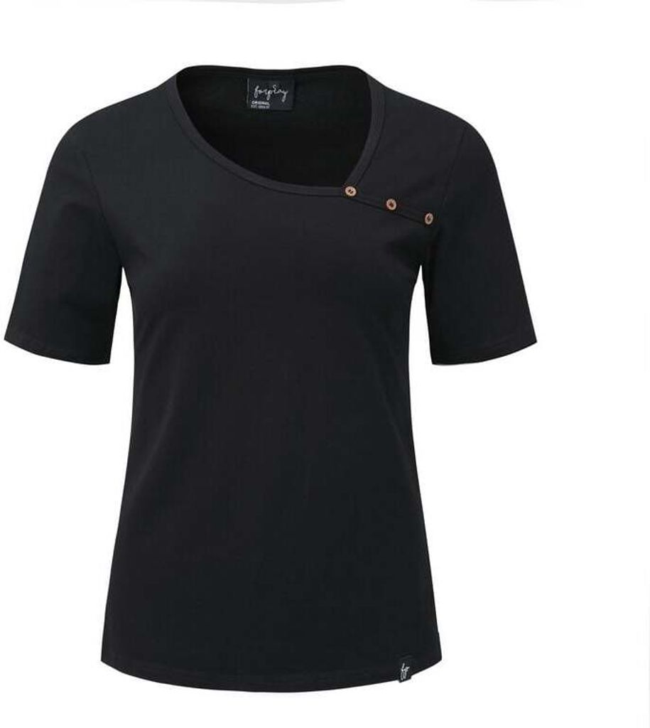 Forplay T-Shirt Damen Carlotta schwarz Basics 95% Baumwolle, 5% Elasthan M