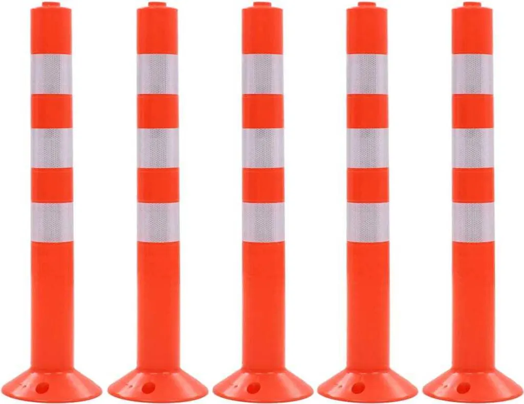 Borne de circulation 75 cm haute visibilité - Plastique résistant x5