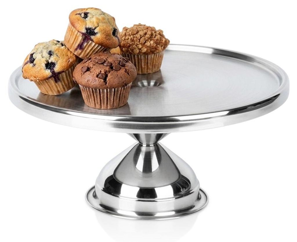 Vilde | Alzata per torta in acciaio inox con piede 33 cm - Immagine del prodotto 