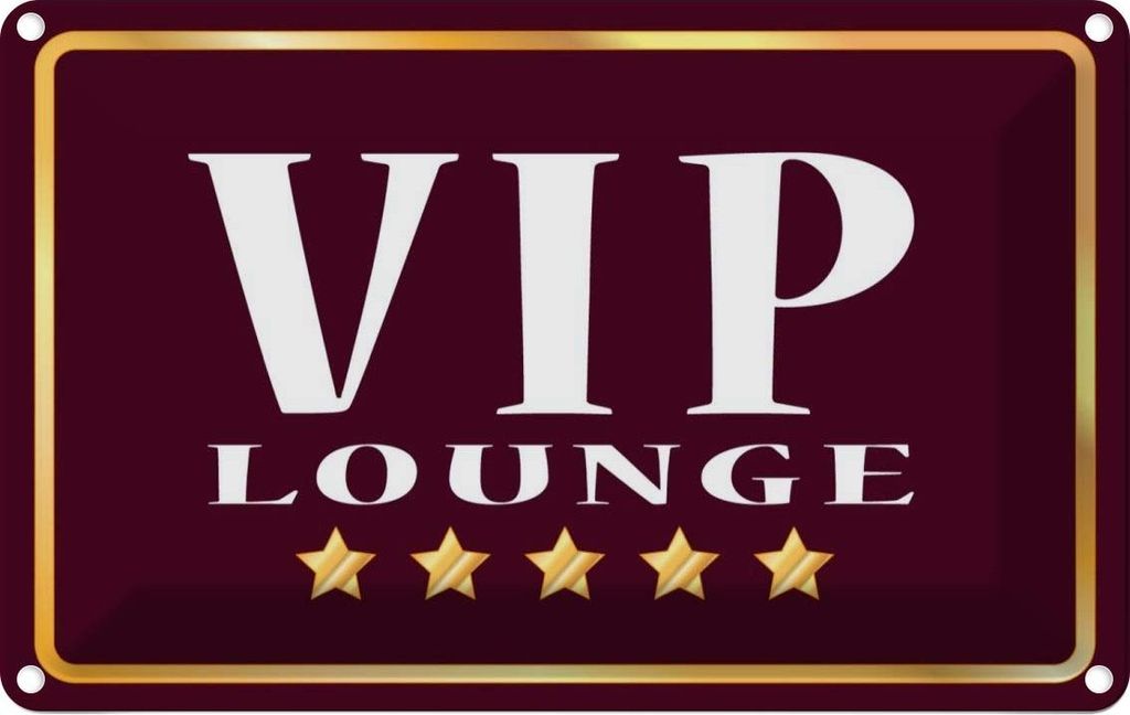 vianmo Blechschild 12x18 cm VIP Lounge 5 Sterne Geburtstag Feiern Party