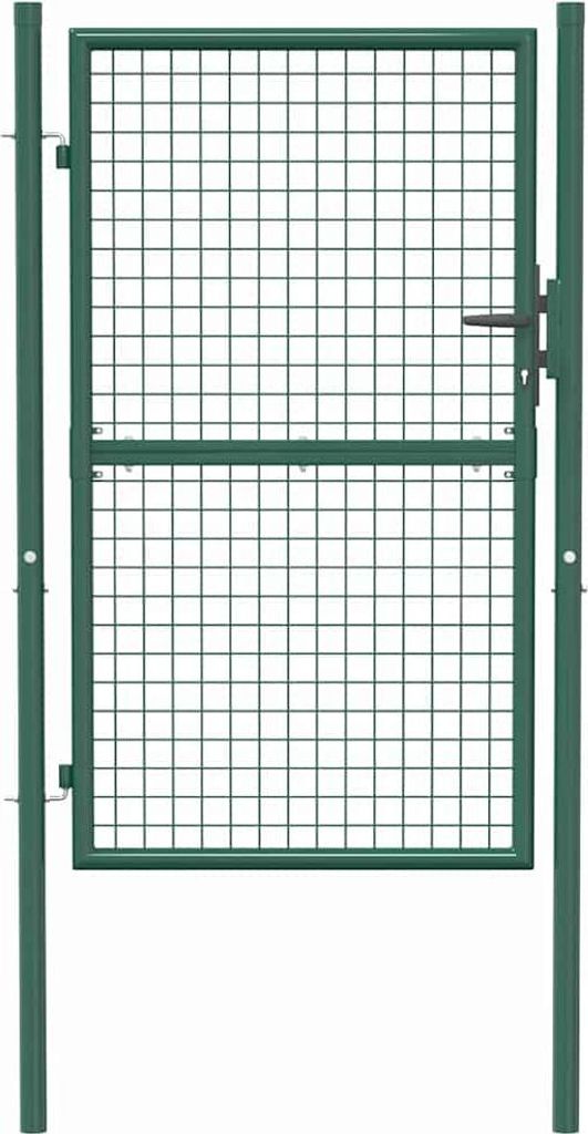 vidaXL Plotová brána ocelová 100x150 cm zelená Obrázek produktu 