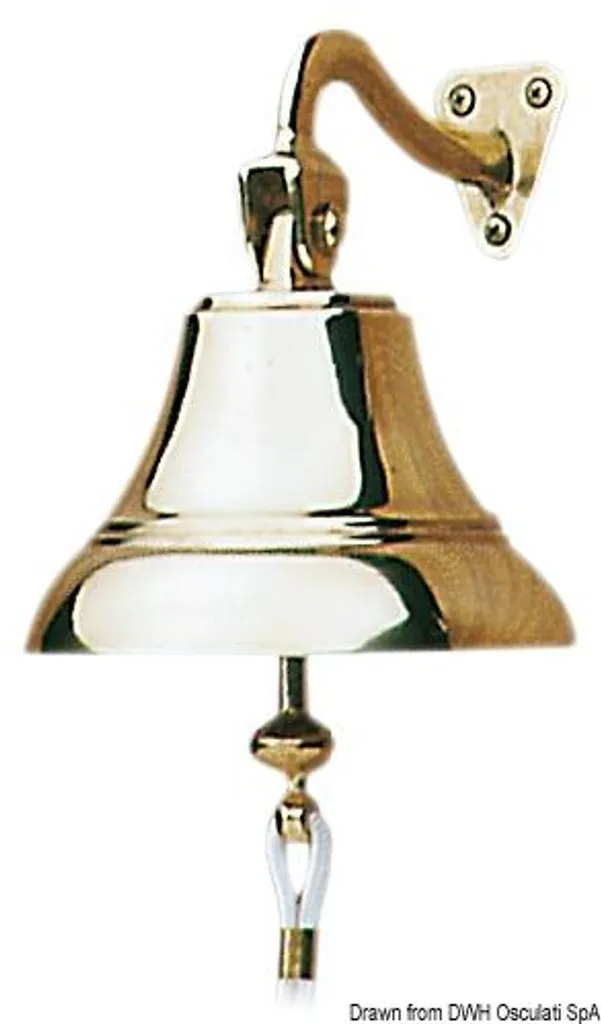 Cloche de bateau bronze 175 mm - Sonnerie nautique polie 1 pièce