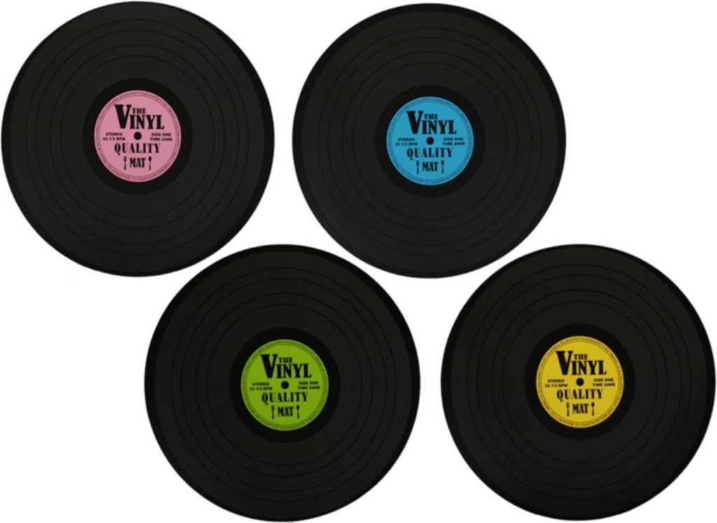 Veľké vinylové podložky - sada 4 kusov - rôzne farby, retro Obrázok produktu 
