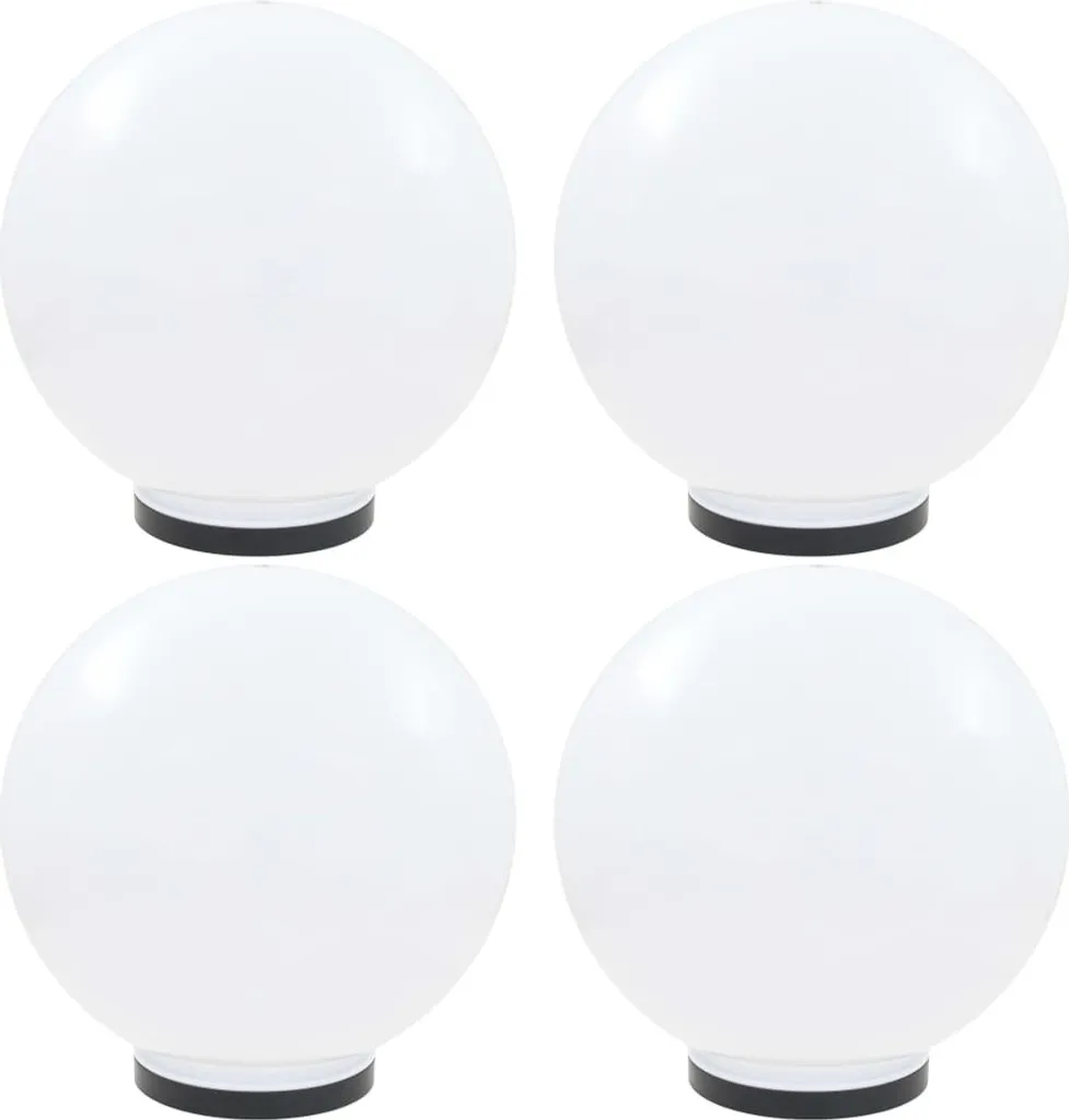 Éclairage de Jardin Design : Lot de 4 Lampes Sphériques LED 40 cm