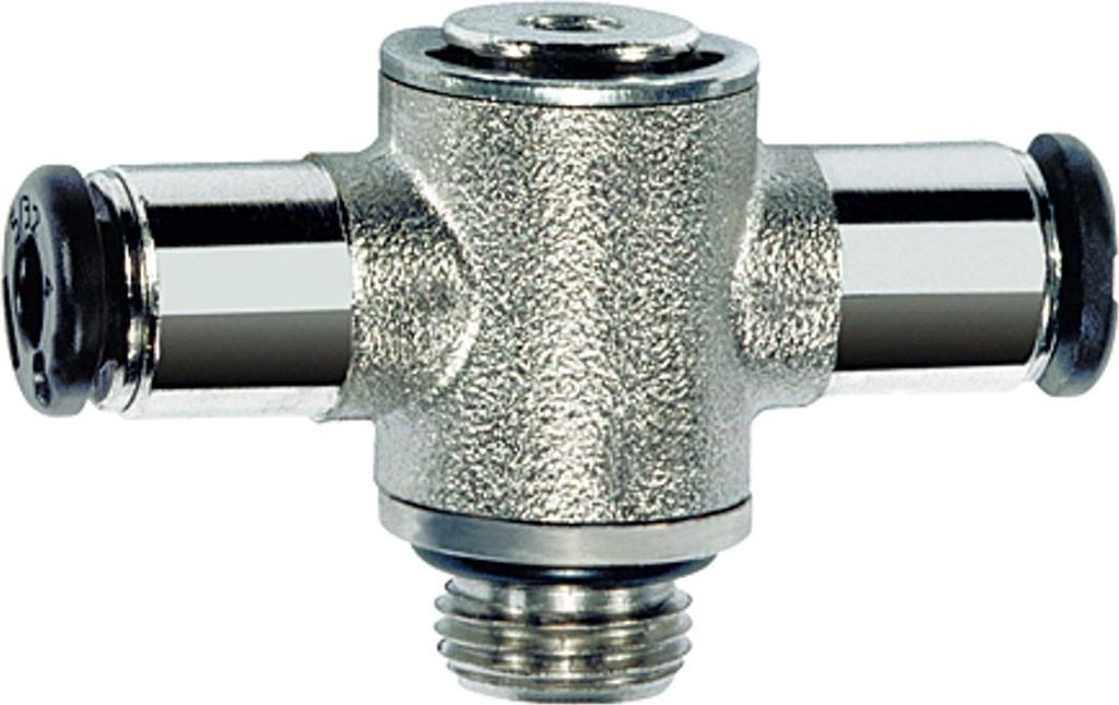 Riegler T-Steckverschraubung »click-clock«, drehbar, G 3/8 a., Schl-Ø 8