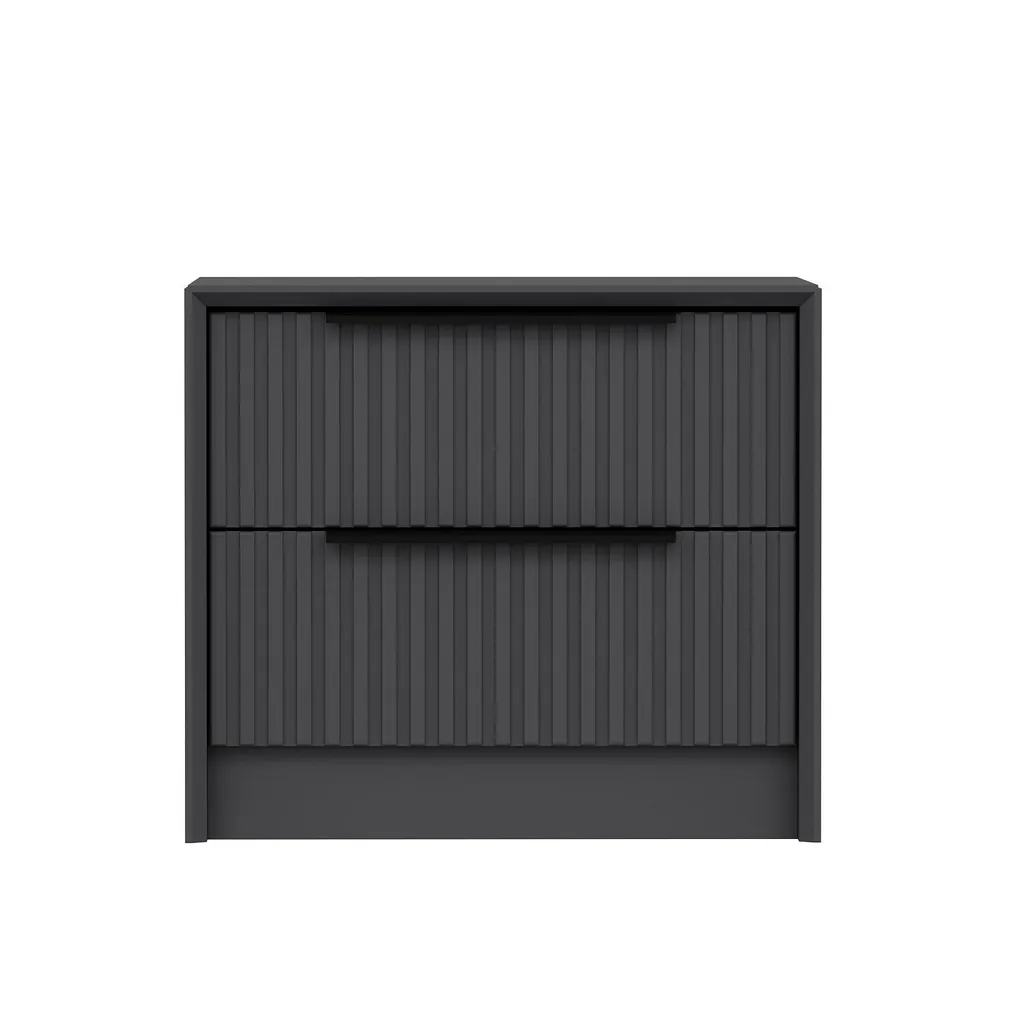 Table de nuit compacte anthracite 45x45 cm - Idéale pour petits espaces