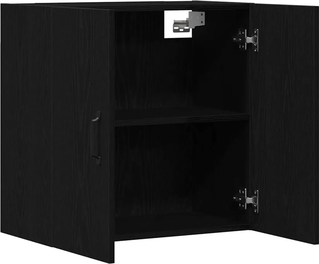 vidaXL Mobile a Parete 60x31x60 cm Rovere Nero | Struttura Rinforzata - 5