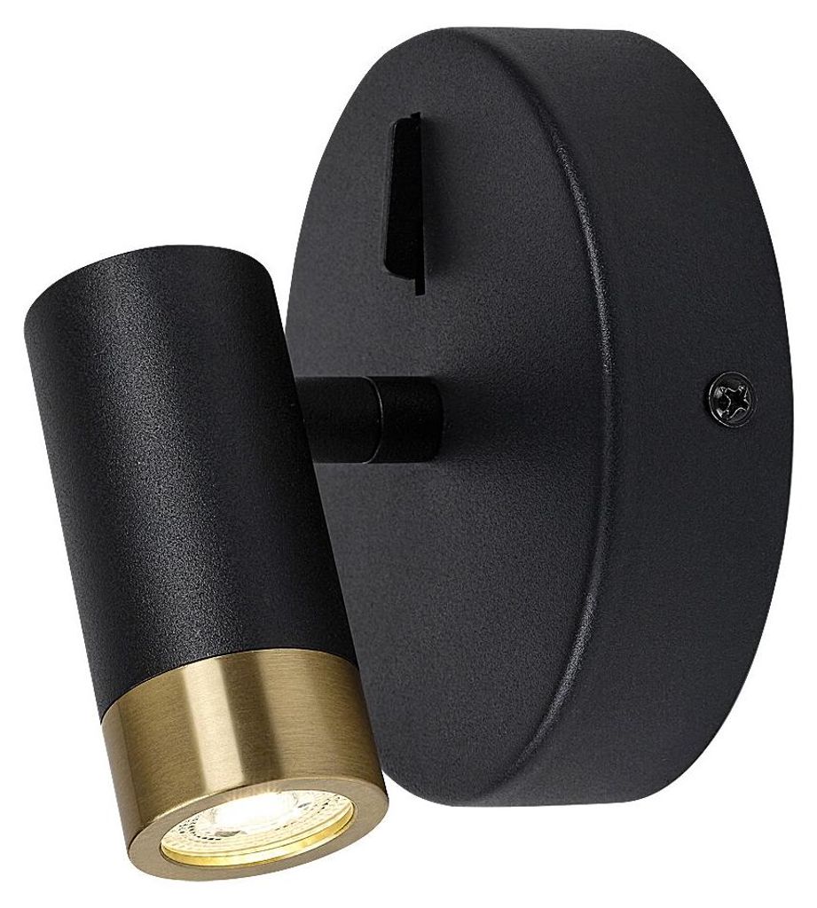 Rabalux 75040 Badezimmerleuchten Kadir LED 3 Metall Kunststoff schwarz/ golden