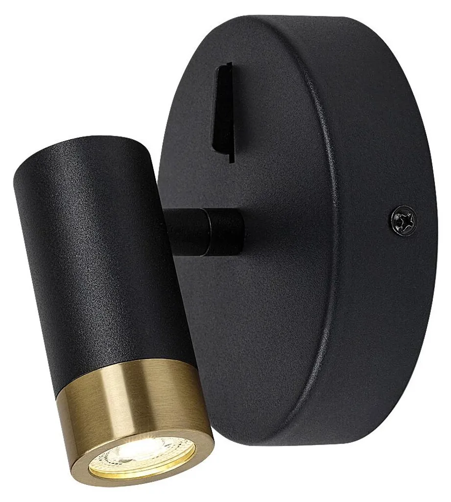 Rabalux 75040 Kadir LED 3 Plafonnier Salle de Bain Métal Noir et Or