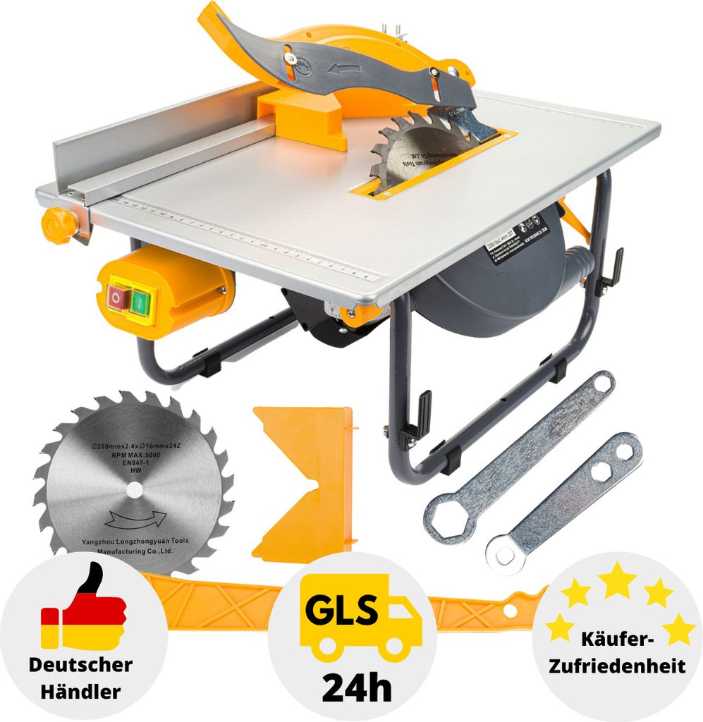 POWERMAT PM-TPS-1650 Tischsäge für Holz 1650W 200mm Produktbild 
