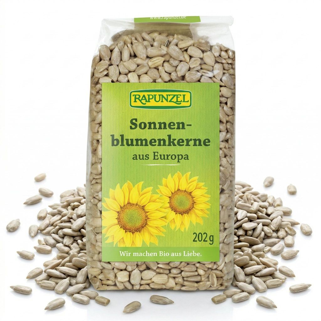 Rapunzel 194009, Sonnenblumenkerne, 250 g, 609 kcal, 2523 kJ, 26,5 g, 5,4 g