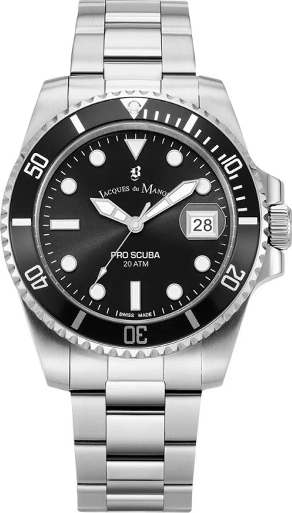 Montre Homme Jacques du Manoir JWG02801 Quartz PRO SCUBA 43 Boîtier Acier