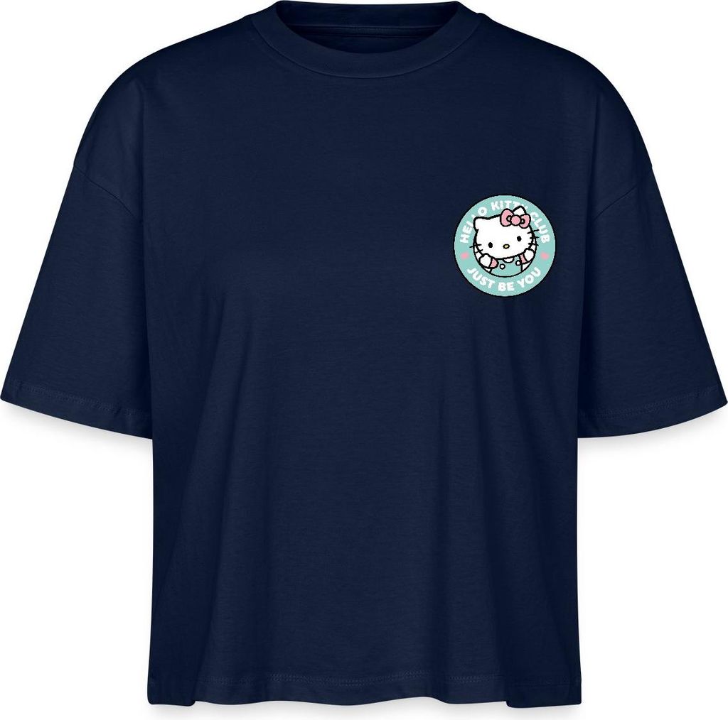 Spreadshirt Hello Kitty Club Just Be You Boxy Shirt Damen, S, Navy