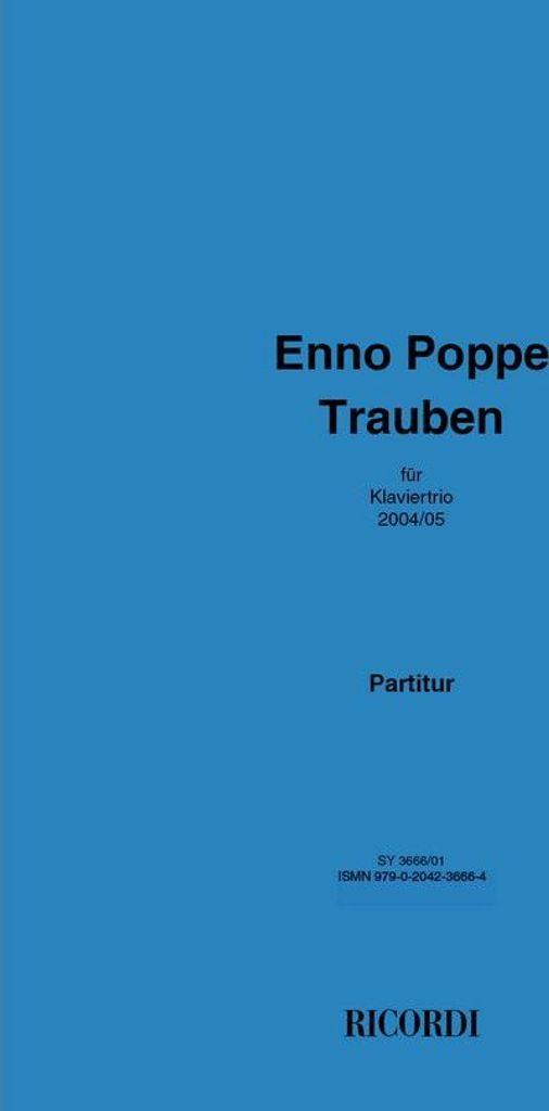 Trauben für Violine, Violoncello und Klavier Partitur