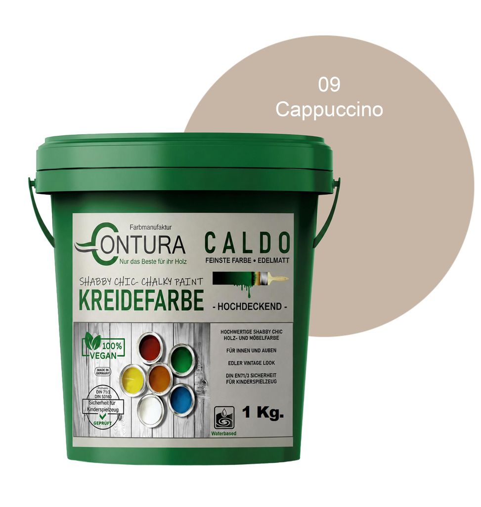 Contura BeGreen 1Kg. Kreidefarbe Shabby Chic Möbellack - 09 Produktbild 