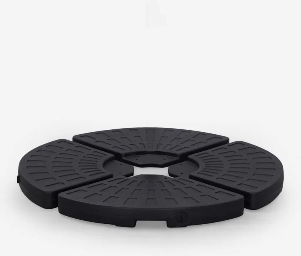 Support de Parasol Myrtle avec 4 Dalles Robustes à Remplir Eau ou Sable