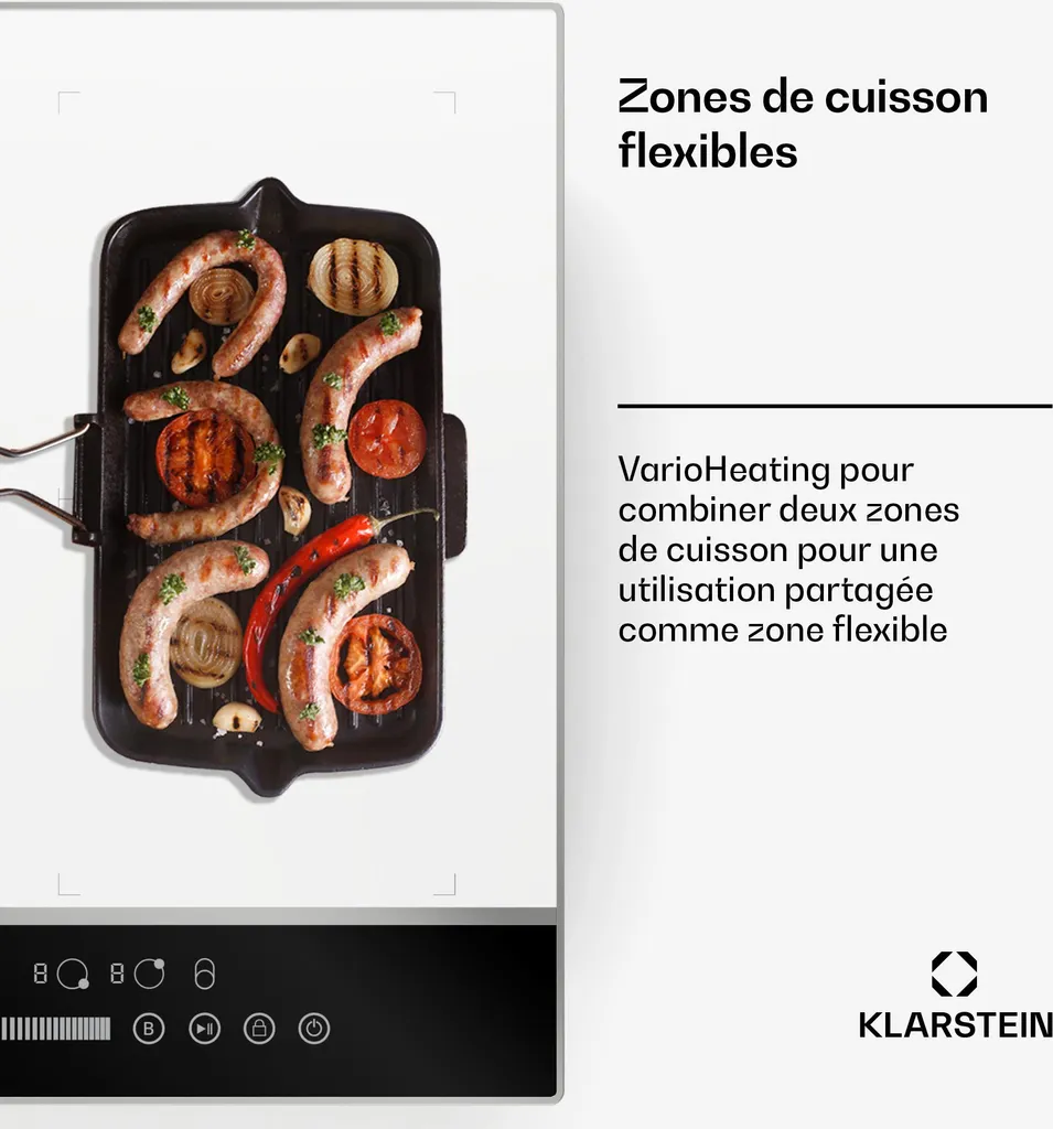 Table de Cuisson Induction 7200W Flex Zone avec Commande Tactile et Slider - 4