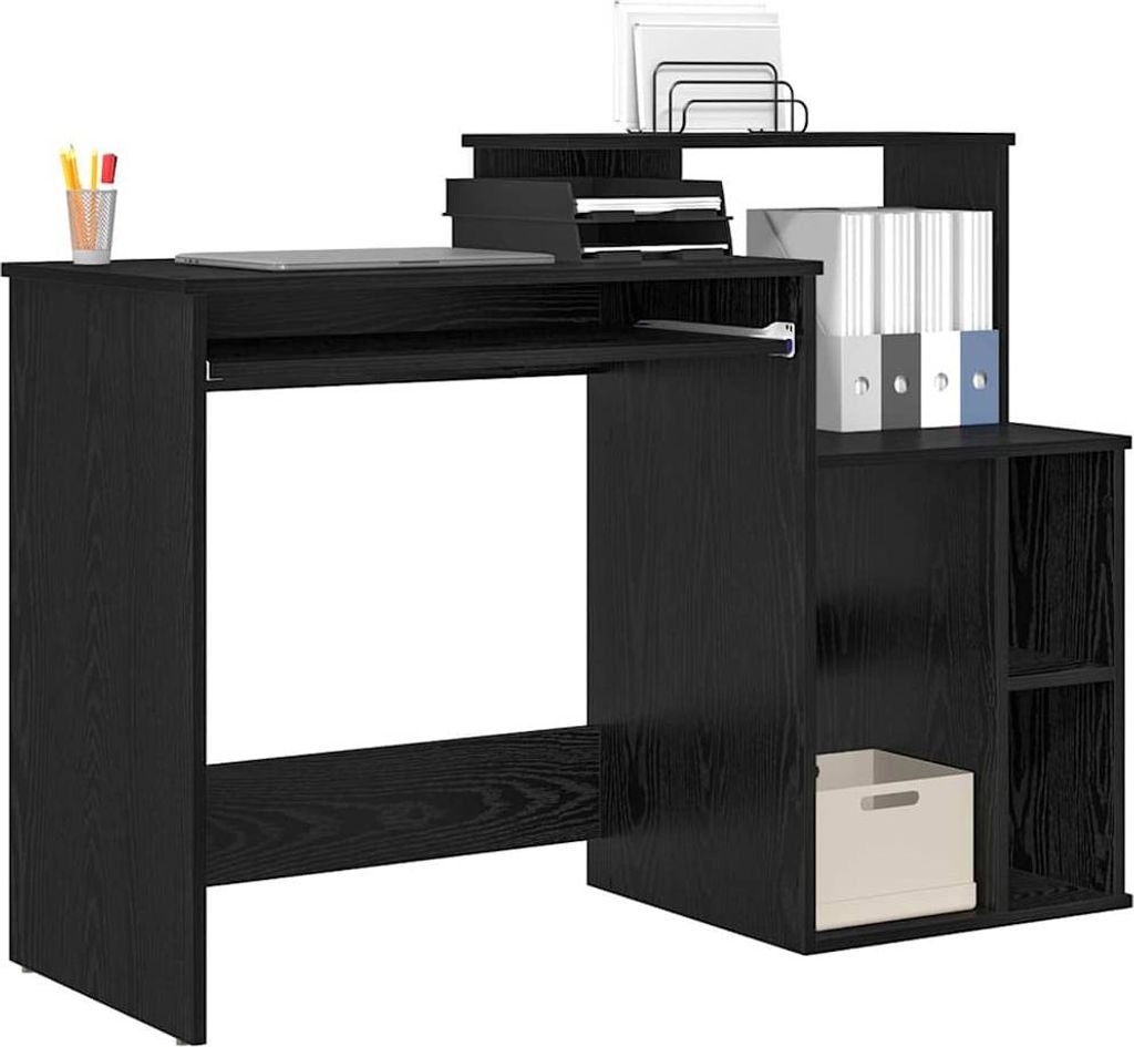 "im Sonderangebot"Schreibtisch/Büro-Möbel - CLORIS - Computertisch moderner - Schwarz Eichen-Optik 120,5 x 44 x 88,5 cm - DEMöbel7269574
